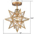 Gold Star Ceiling Light Modern Brass Flush Mount Lights